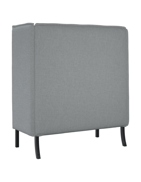 Divano Alto Schienale Grigio Chiaro 109x56x121 cm Tessuto