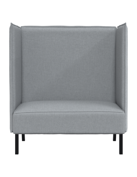 Divano Alto Schienale Grigio Chiaro 109x56x121 cm Tessuto