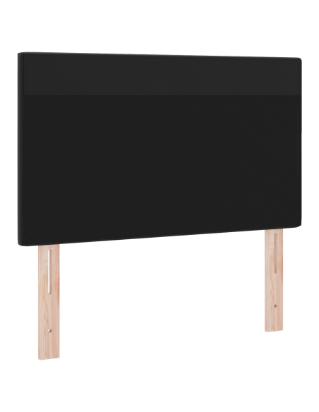 Testiera LED Nero 100 cm Pelle Sintetica