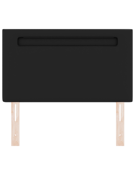 Testiera LED Nero 100 cm Pelle Sintetica