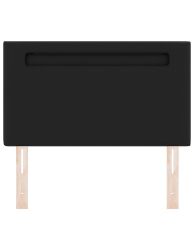 Testiera LED Nero 90 cm Pelle Sintetica