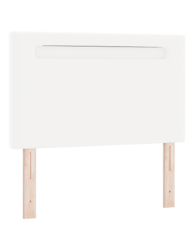 Testiera LED Bianco 100 cm Pelle Sintetica