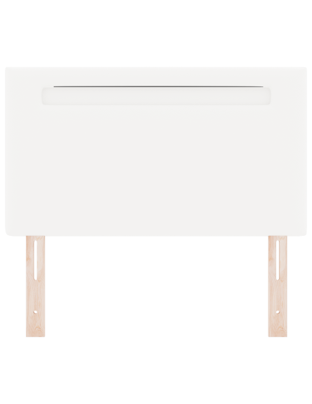 Testiera LED Bianco 100 cm Pelle Sintetica