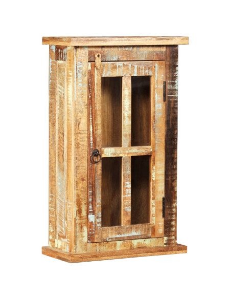 Armadietto a Muro in Legno Massello di Recupero 44x21x72 cm