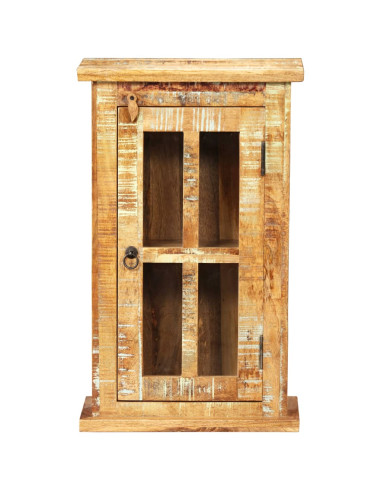 Armadietto a Muro in Legno Massello di Recupero 44x21x72 cm