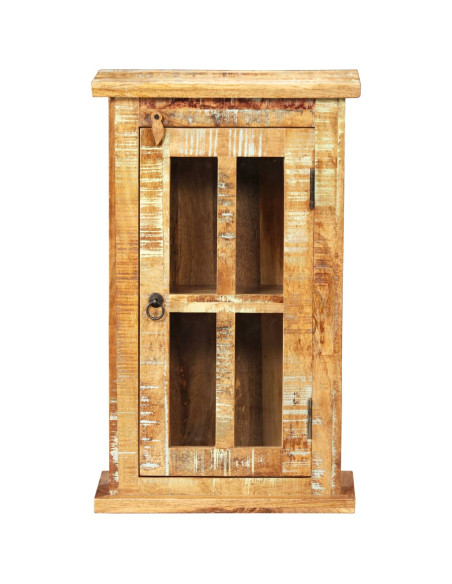 Armadietto a Muro in Legno Massello di Recupero 44x21x72 cm