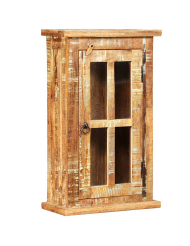 Armadietto a Muro in Legno Massello di Recupero 44x21x72 cm