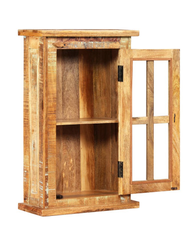 Armadietto a Muro in Legno Massello di Recupero 44x21x72 cm