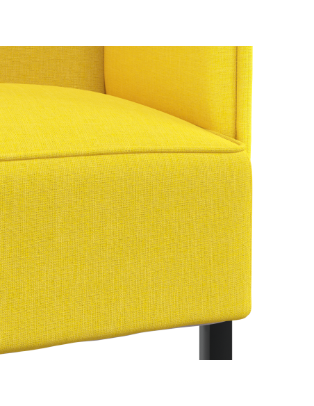 Divano Alto Schienale Giallo Chiaro 109x56x121 cm Tessuto