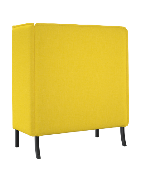 Divano Alto Schienale Giallo Chiaro 109x56x121 cm Tessuto