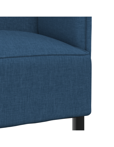 Divano Alto Schienale Blu 109x56x121 cm Tessuto