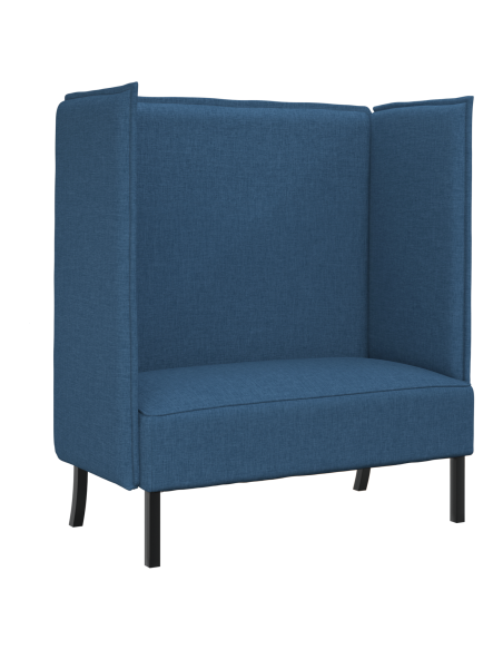 Divano Alto Schienale Blu 109x56x121 cm Tessuto
