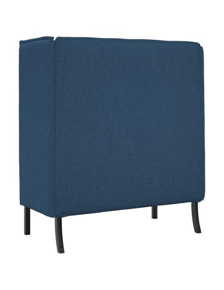 Divano Alto Schienale Blu 109x56x121 cm Tessuto