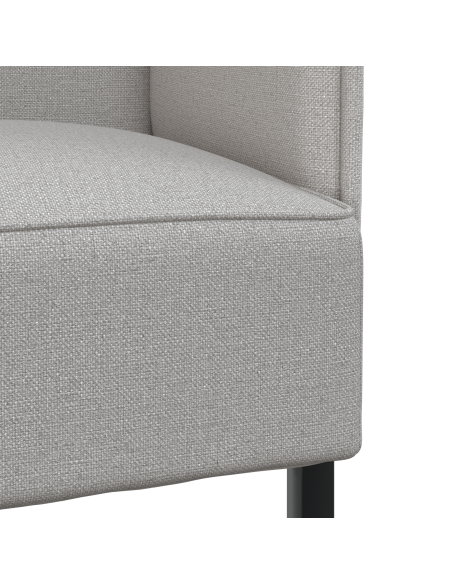 Divano Alto Grigio Chiaro 109x56x121 cm Tessuto