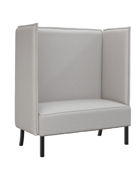 Divano Alto Grigio Chiaro 109x56x121 cm Tessuto