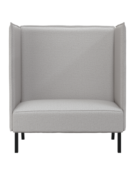 Divano Alto Grigio Chiaro 109x56x121 cm Tessuto