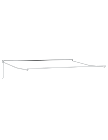 Tenda Retrattile Manuale Bianca 500x300 cm, Fabric di ricambio per tenda  per telaio 5x3 m Bianca