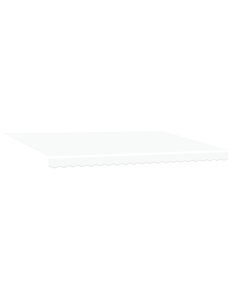 Tendone Retrattile Automatico  con LED Bianco 500x300 cm, Tessuto di Ricambio per Tendone  per Struttura 5x3 m Bianco