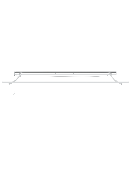 Tendone Retrattile Automatico  con LED Bianco 500x300 cm, Tessuto di Ricambio per Tendone  per Struttura 5x3 m Bianco