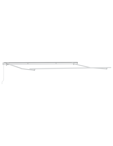 Tenda Retrattile Manuale  Bianco 500x350 cm, Tessuto di Ricambio per Tenda  Bianco 5x3,5 m