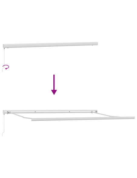 Tenda retrattile manuale bianca 500x300 cm
