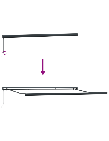 Tenda Retrattile Manuale  Bianca 500x300 cm, Tessuto di Ricambio per Tenda  per Struttura 5x3 m Bianca