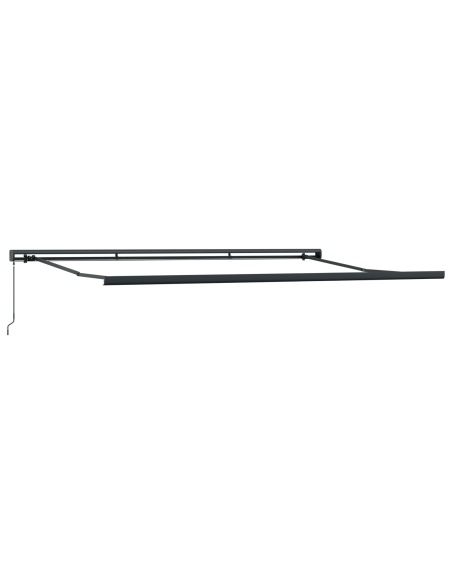 Tenda Retrattile Manuale  Bianca 500x300 cm, Tessuto di Ricambio per Tenda  per Struttura 5x3 m Bianca
