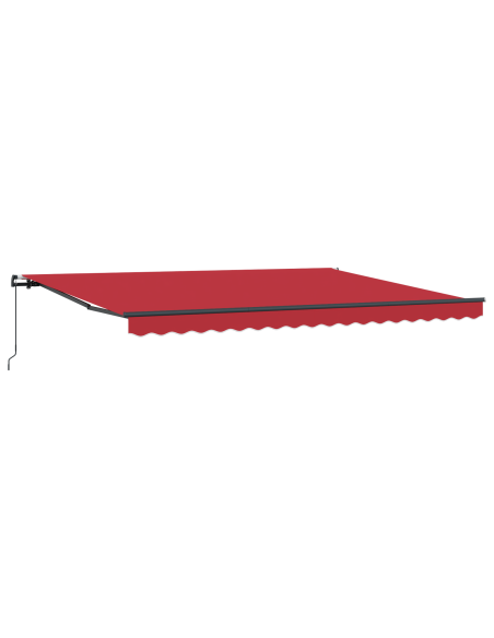 Tenda Retrattile Rosso 450 × 350 cm Poliestere e Acciaio