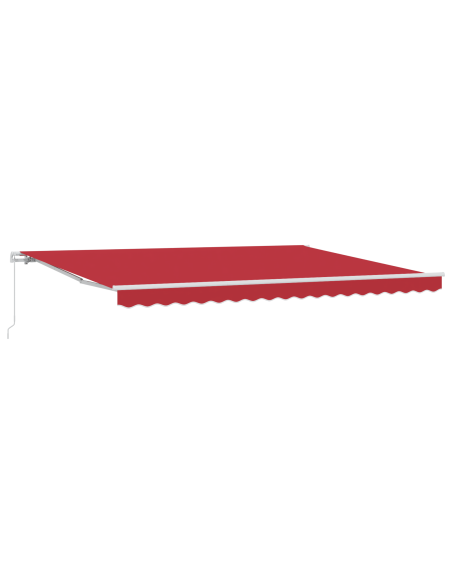 Tenda Manuale Retrattile Rossa 450x350 cm, Tessuto di Ricambio per Tenda  da 4.5x3.5 m Rossa