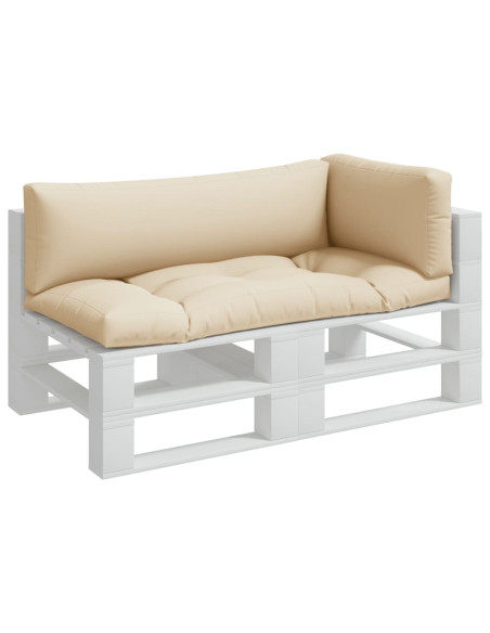 Cuscini per Pallet 3 pz Beige in Tessuto