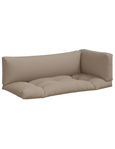 Cuscini per Pallet 3 pz Tortora in Tessuto