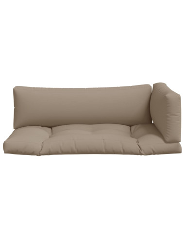 Cuscini per Pallet 3 pz Tortora in Tessuto