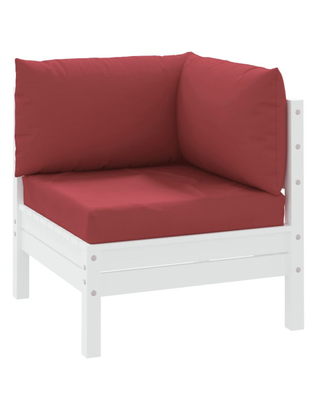 Cuscini per Pallet 3 pz Rosso Vino in Tessuto Oxford