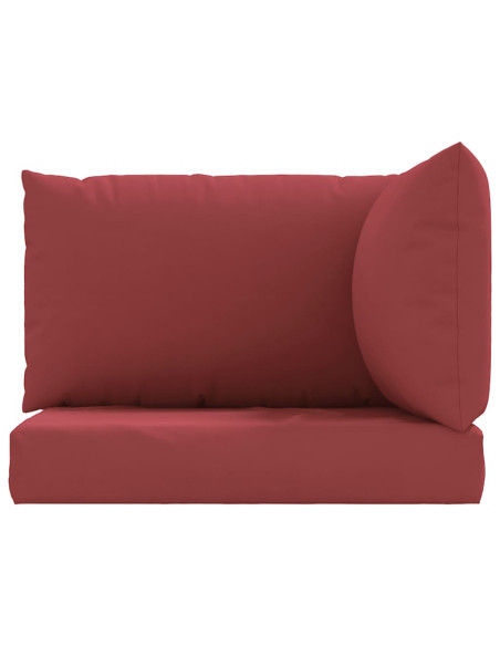 Cuscini per Pallet 3 pz Rosso Vino in Tessuto Oxford