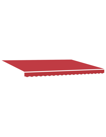 Tessuto di Ricambio per Tenda per Struttura 4.5x3.5 m Rosso