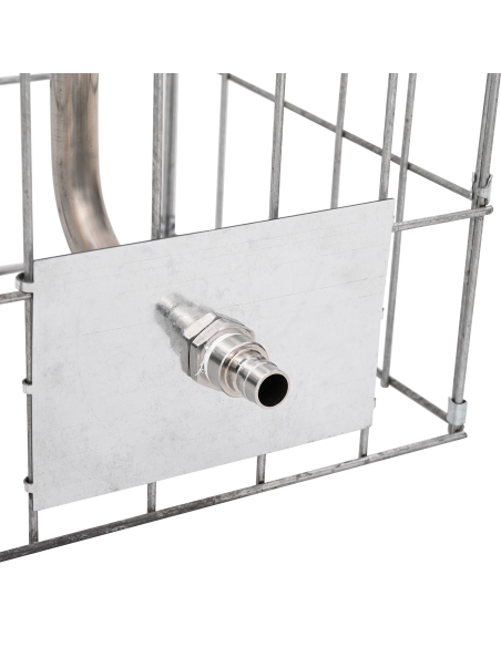 Colonna Gabion con Rubinetto 50x25x25 cm Acciaio Inox