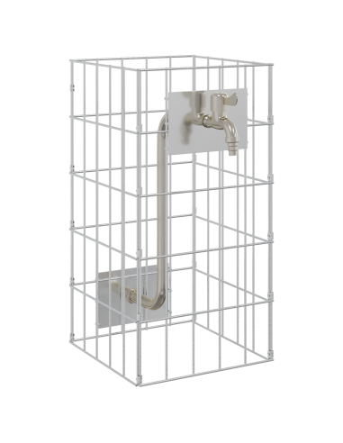 Rubinetto Gabion Argento 26 x 25 x 50 cm Acciaio inossidabile