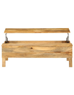 Tavolino da Salotto in Legno Massello di Mango 110x55x35 cm