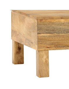Tavolino da Salotto in Legno Massello di Mango 110x55x35 cm 2