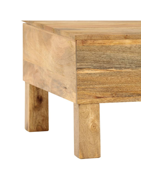 Tavolino da Salotto in Legno Massello di Mango 110x55x35 cm