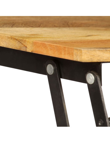 Tavolino da Salotto in Legno Massello di Mango 110x55x35 cm