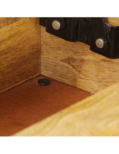 Tavolino da Salotto in Legno Massello di Mango 110x55x35 cm