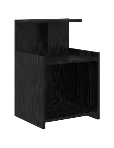 Armadio da Notte 2 pcs Rovere Nero 40 x 35 x 60 cm
