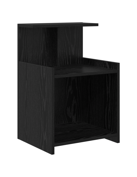 Comodini 2 pz Rovere Nero 40x35x60 cm Legno ingegnerizzato