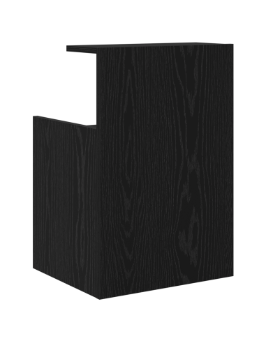 Armadio da Notte 2 pcs Rovere Nero 40 x 35 x 60 cm