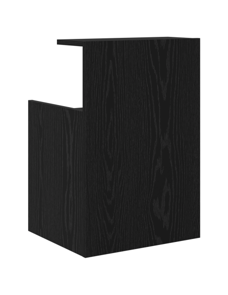 Comodini 2 pz Rovere Nero 40x35x60 cm Legno ingegnerizzato