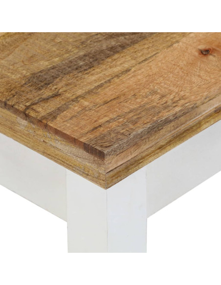 Tavolino da Salotto 110x50x40 cm in Legno Massello di Mango