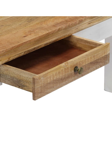 Tavolino da Salotto 110x50x40 cm in Legno Massello di Mango