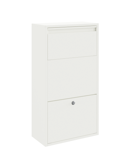Cassetta per pacchi bianca 44x22x82 cm in acciaio