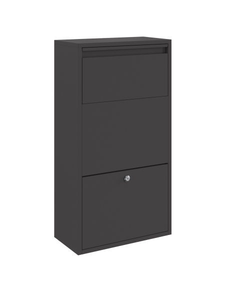 Cassetta per Pacchi Nera 44x22x82 cm Acciaio